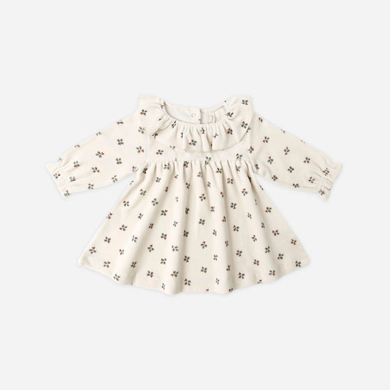 Velour Baby Dress - Holly Berry