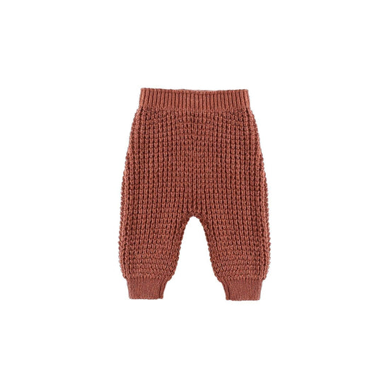 Chunky Knit Pant - Cranberry