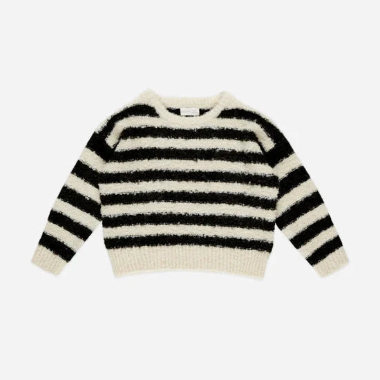 Aspen Sweater - Fuzzy Stripe