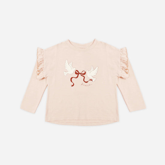 Ruffle Long Sleeve Tee - Peace