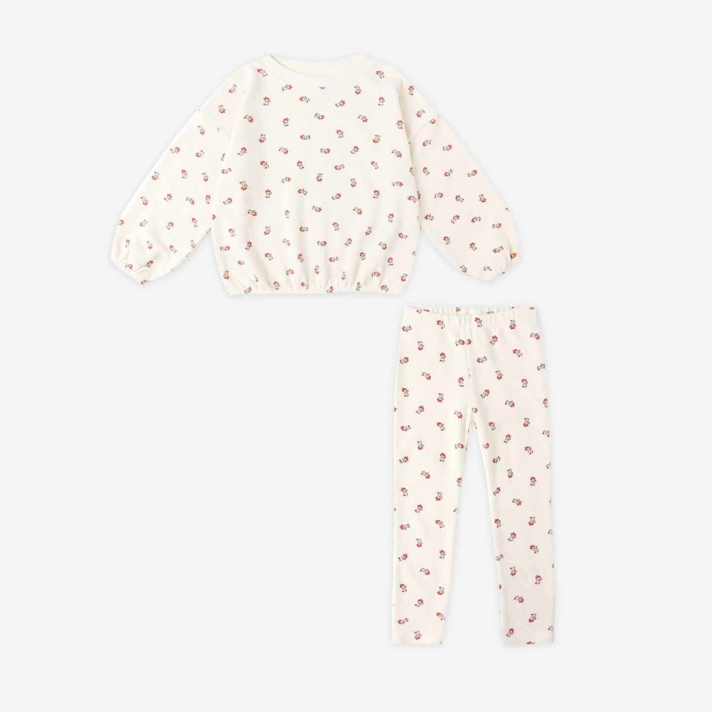 Spongy Knit Set - Ruby Ditsy