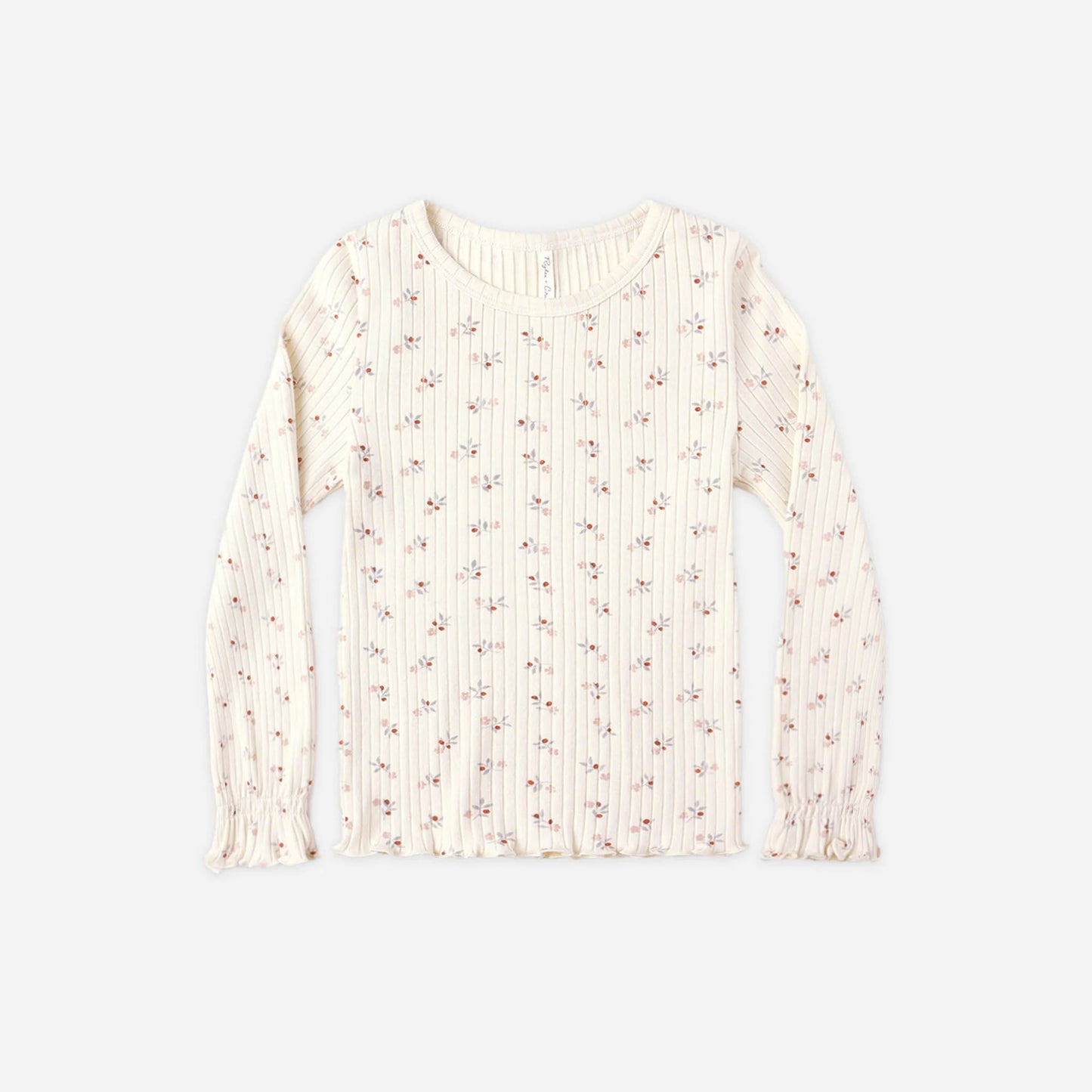 Ribbed Long Sleeve - Natural Ditsy