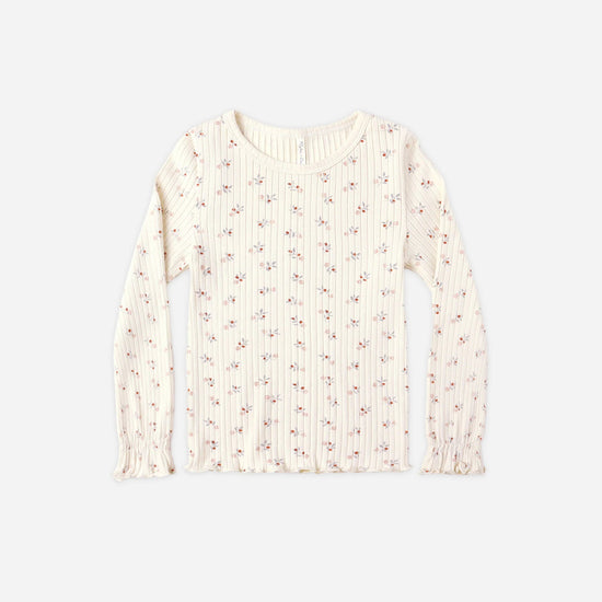 Ribbed Long Sleeve - Natural Ditsy