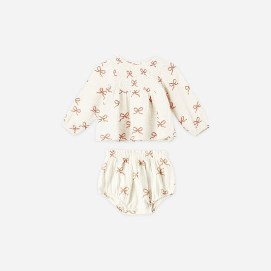 Sophia Top + Bloomer Set - Ruby Bows