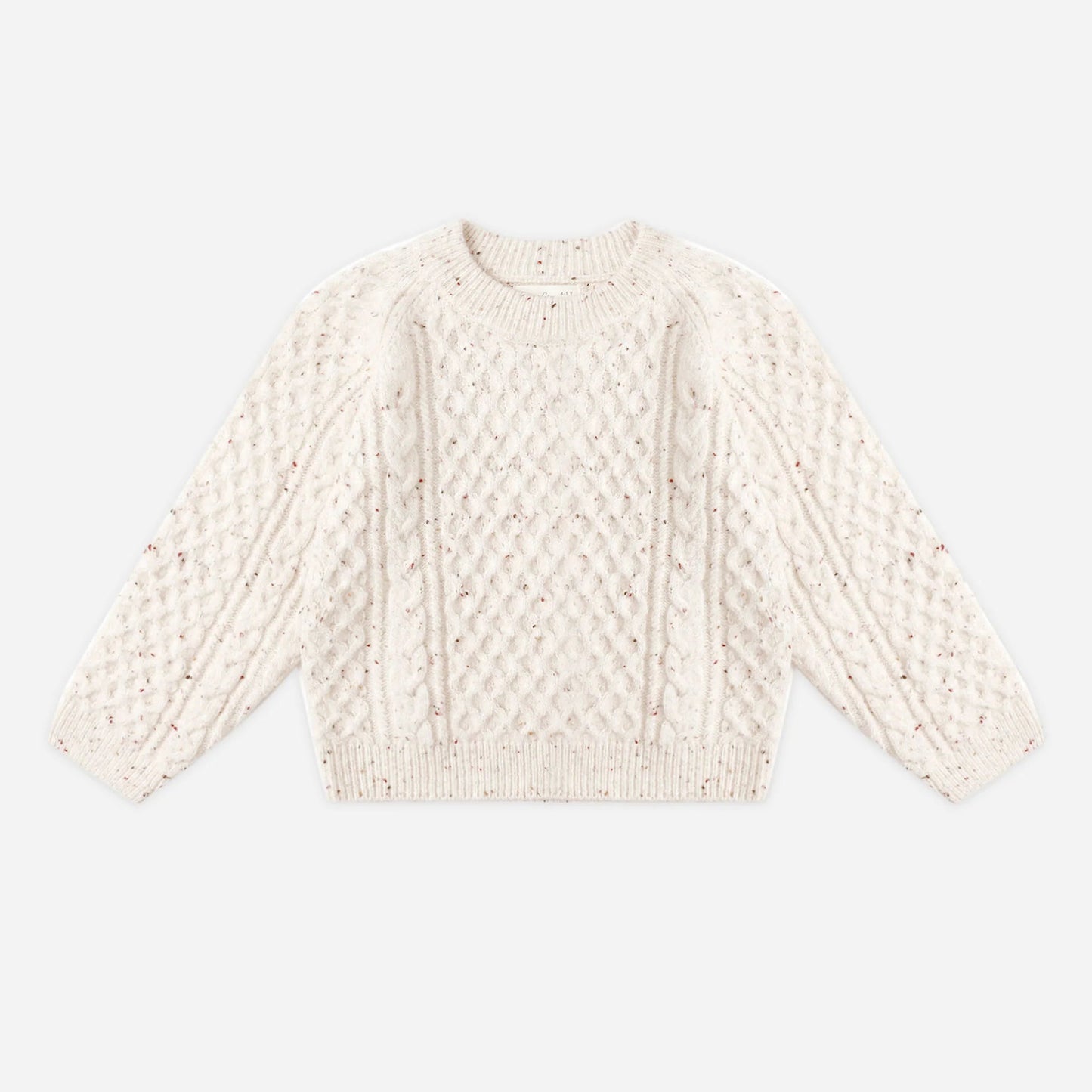 Cable Knit Sweater - Natural Speckled