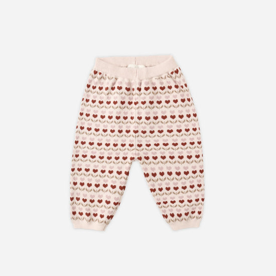 Knit Pant - Ruby Hearts