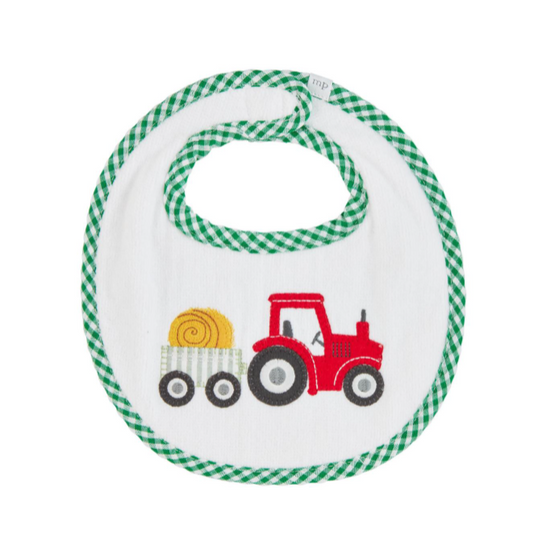 Farm Tractor Applique Bib