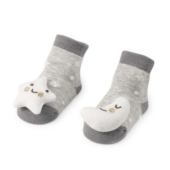 Rattle Moon & Star Baby Socks