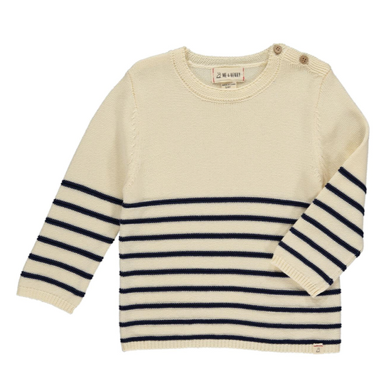 Breton Sweater - Cream & Navy Stripe