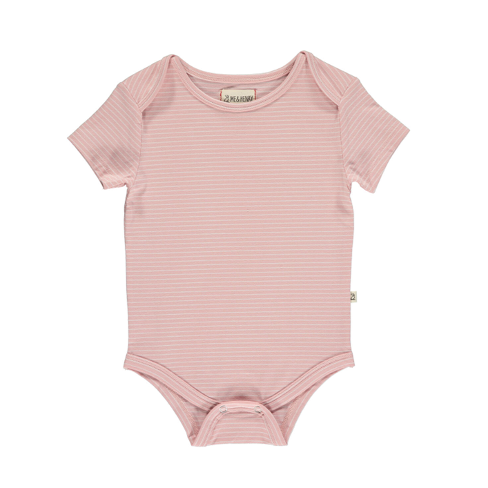 Walty Bodysuit/Tee - Pale Pink Stripe