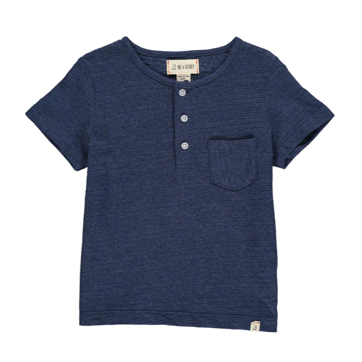 Dodger Henley - Navy Ribbed