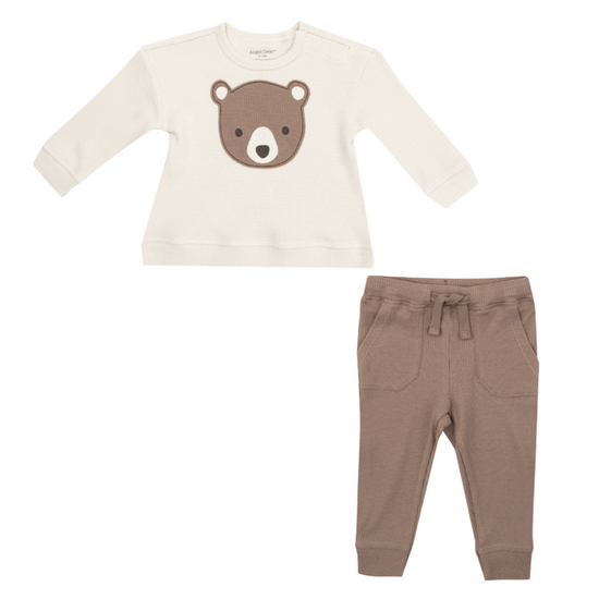 Baby Bear Applique Sweatshirt & Jogger Set