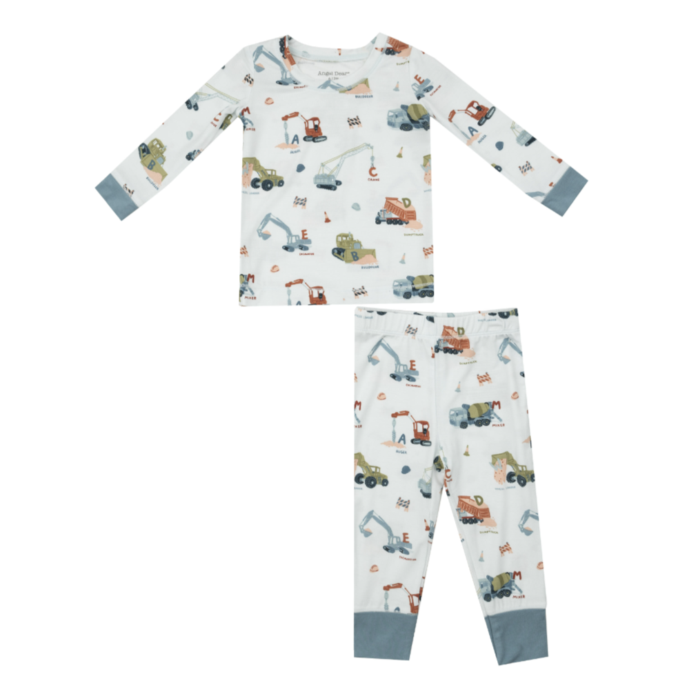 Construction Alphabet Long Sleeve Loungewear Set