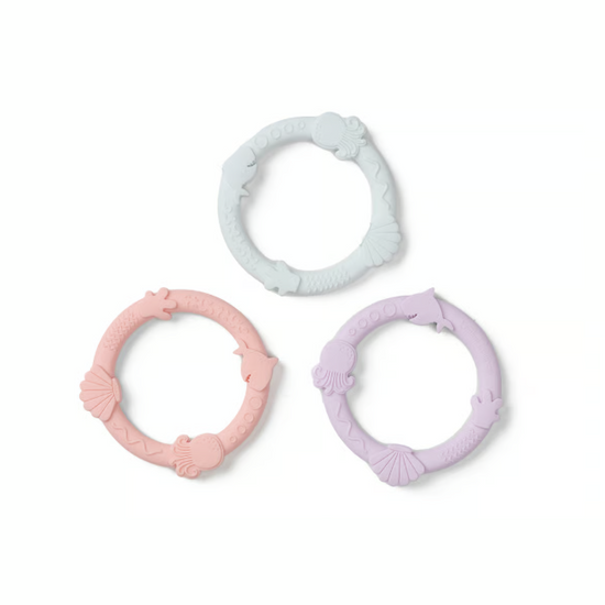 Wild Teether Ring Set - Shell Pink