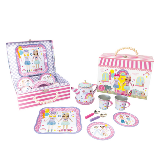 Musical Tin Tea Set - Best Friends