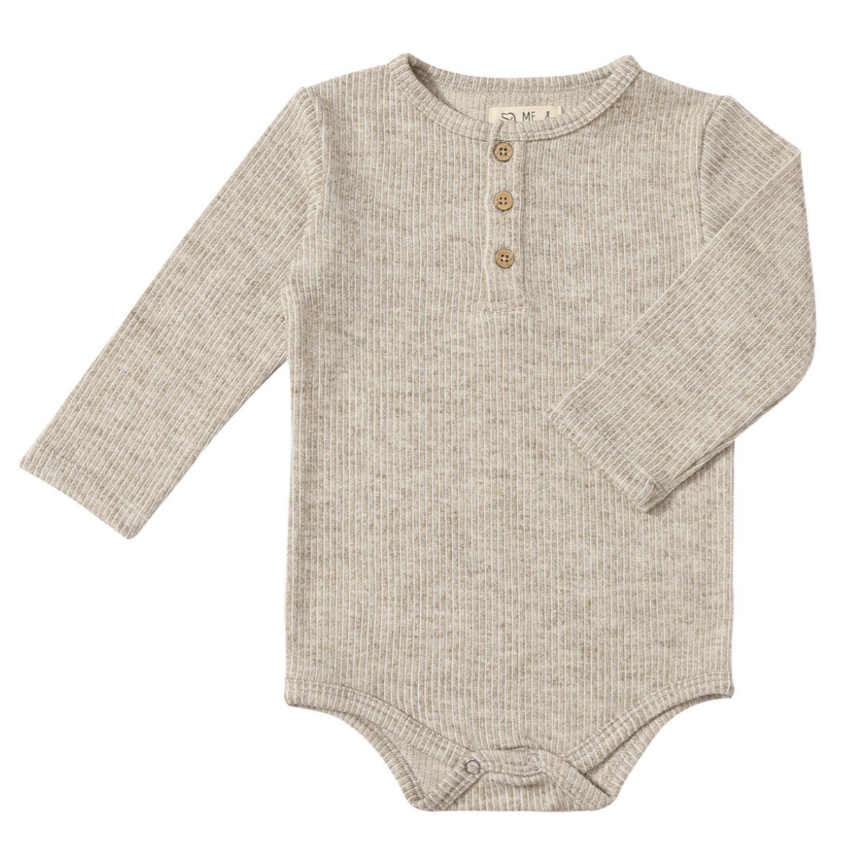 Aynor Henley Bodysuit - Heathered Biscuit
