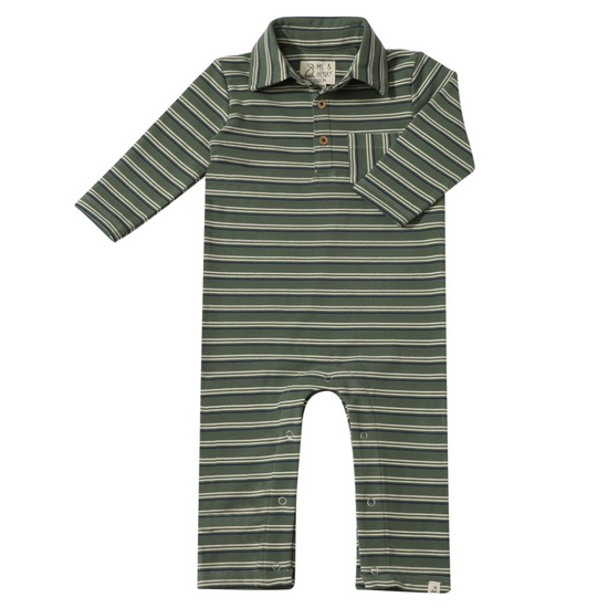 Kingston Polo Romper - Forest/Navy
