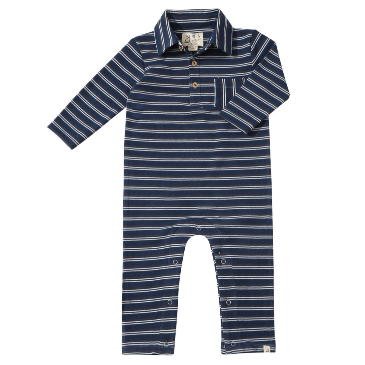 Kingston Polo Romper - Navy/White