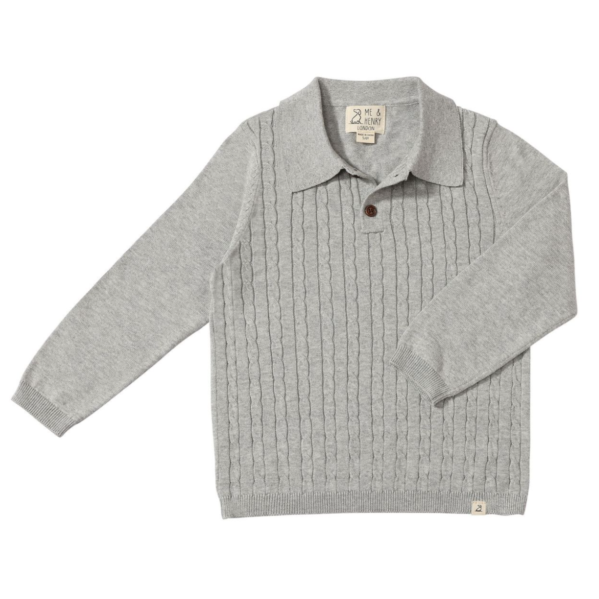 Christian Cable Polo - Grey