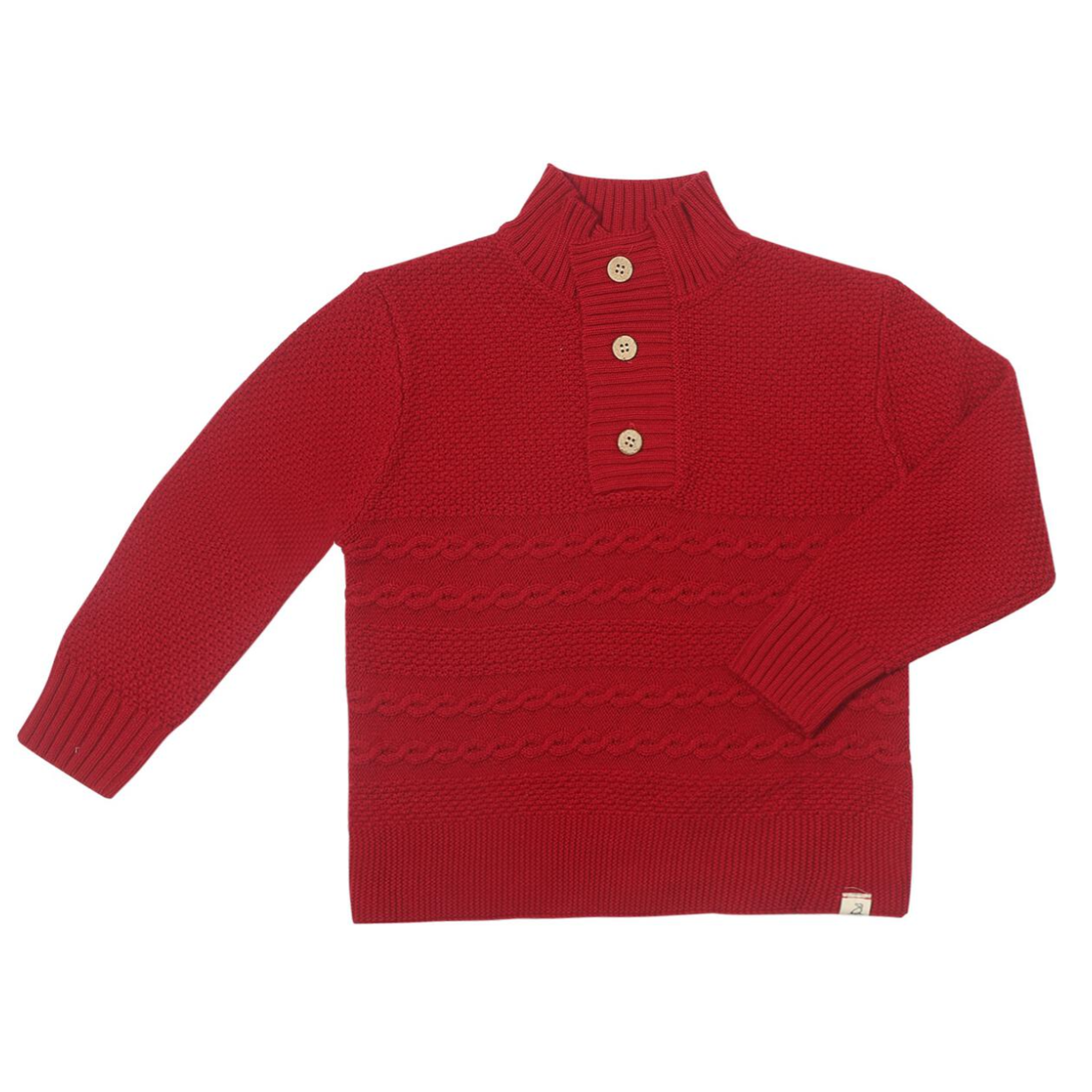 Cable Sweater - Red