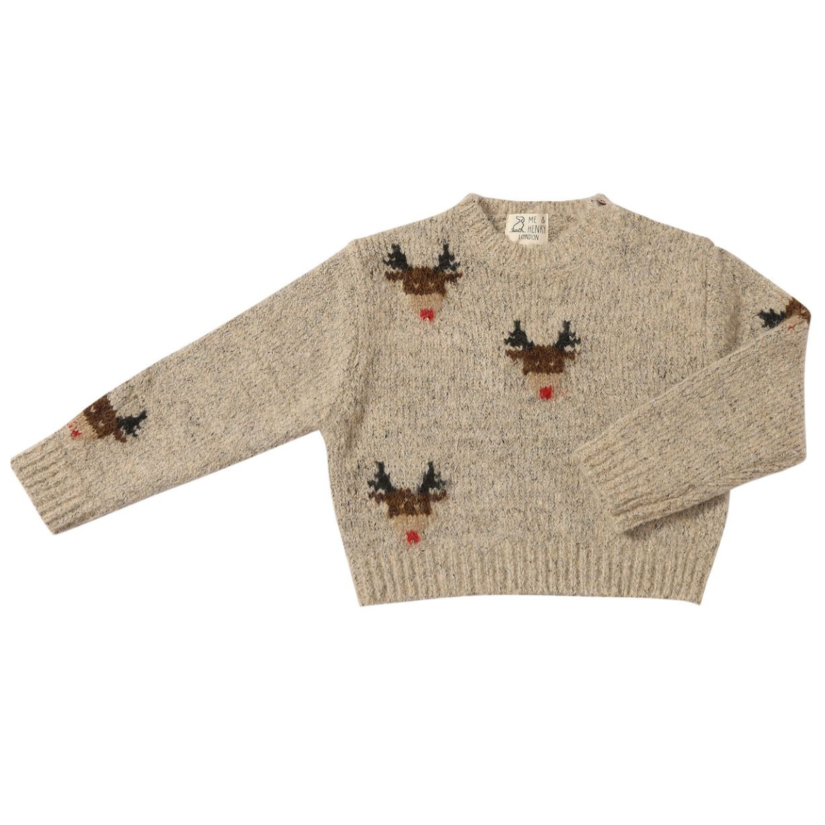 Rudy Sweater - Beige Reindeer