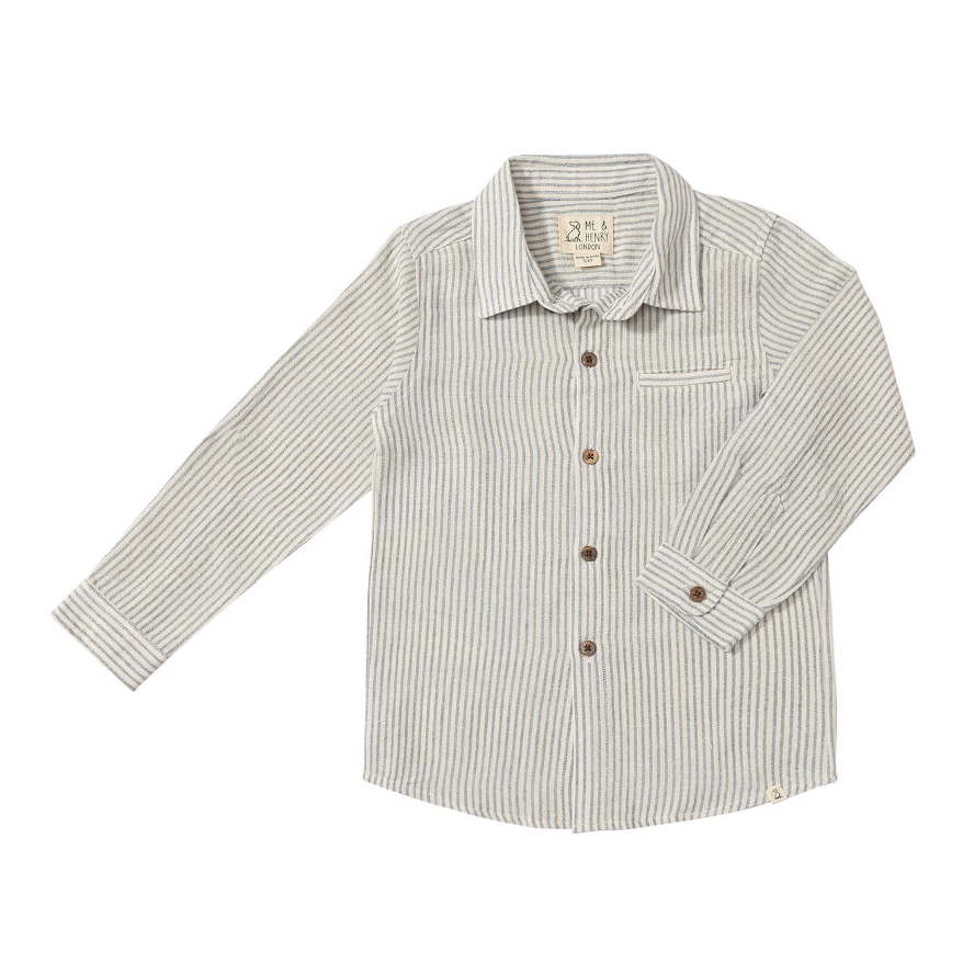 Atwood Woven Shirt - Ocean & White Stripe