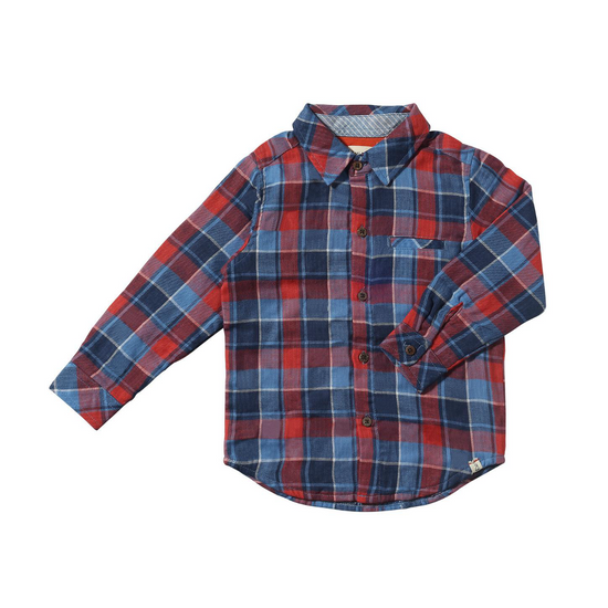 Atwood Woven Shirt - Red & Navy Multi Plaid