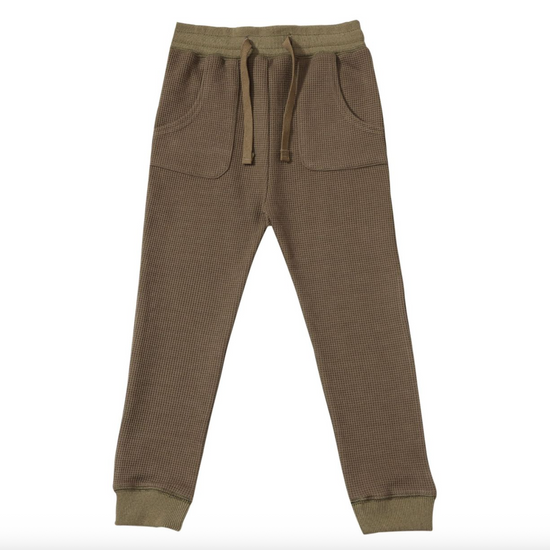 Wes Waffle Joggers - Olive
