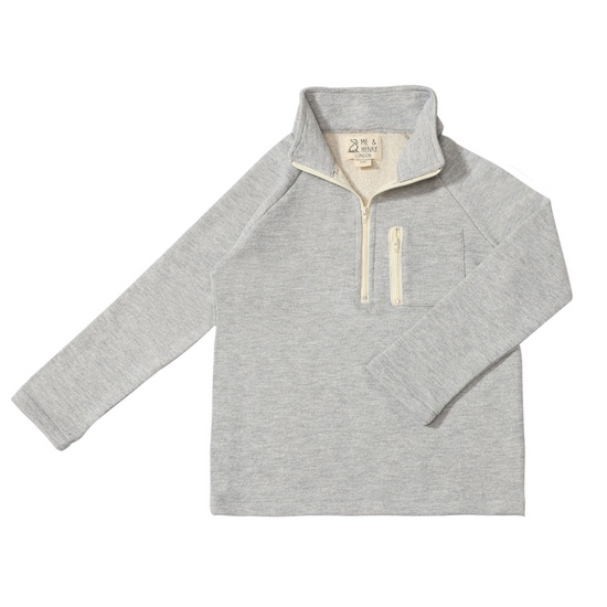 Picket Half Zip Sweatshirt - Heathered Grey