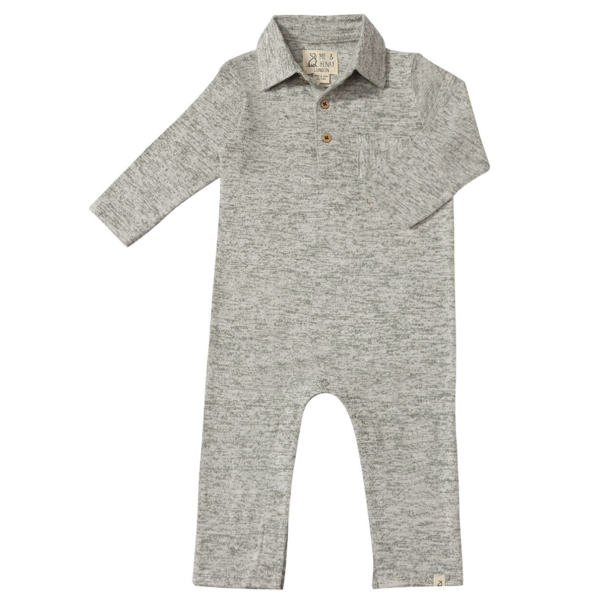 Kingston Polo Romper - Heathered Green