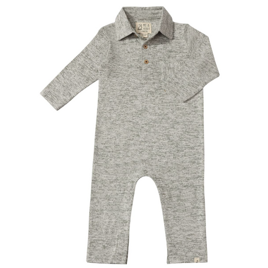 Kingston Polo Romper - Heathered Green