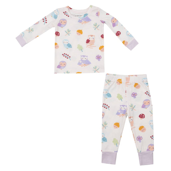 Cute Owls Long Sleeve Loungewear Set