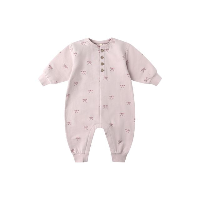Relaxed Fleece Jumpsuit - Bows