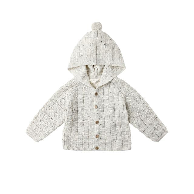 Tassel Cardigan - Oatmeal Speckle