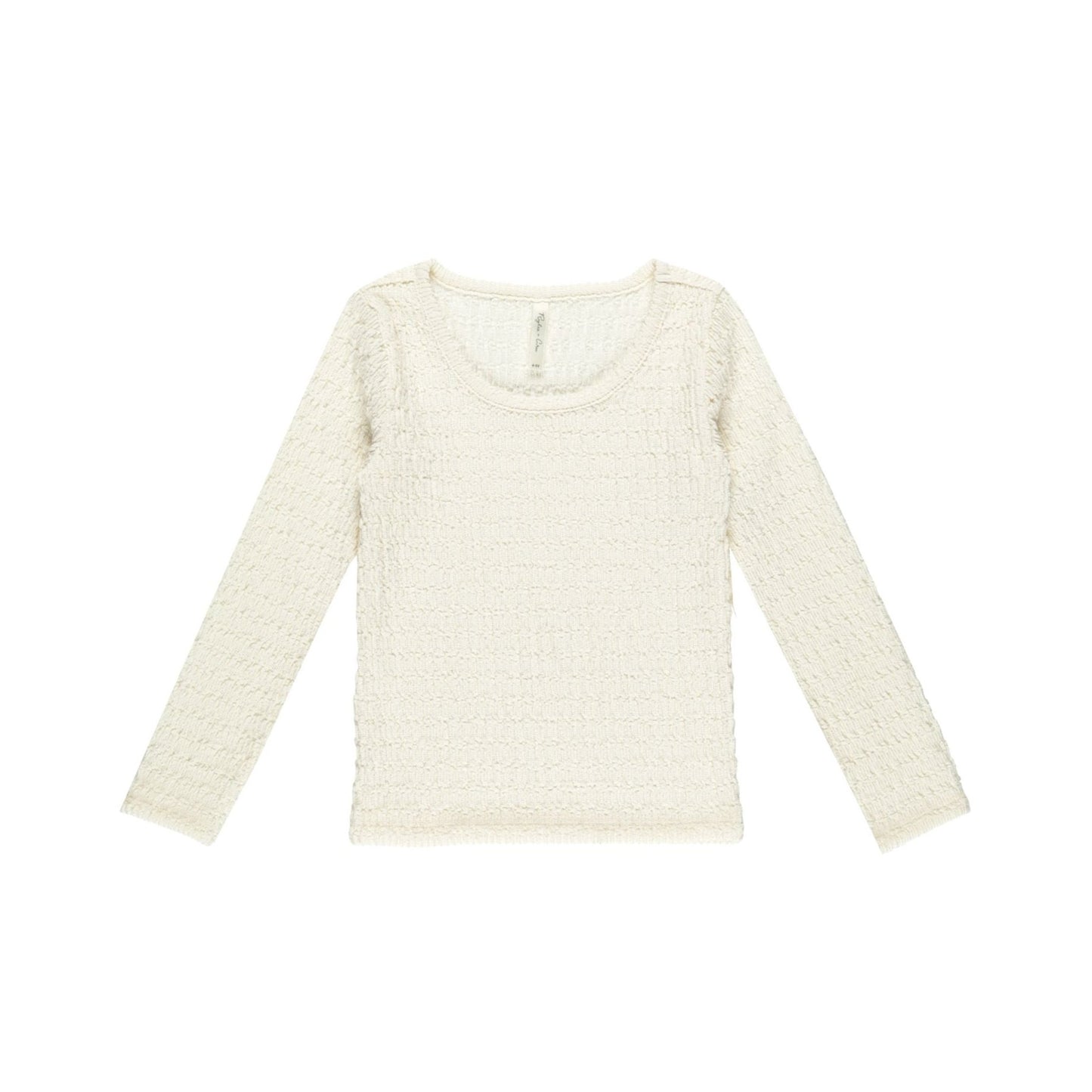 Textured Long Sleeve Top - Ivory