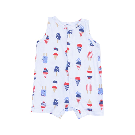 American Ice Cream Blue Sleeveless Shortie Romper