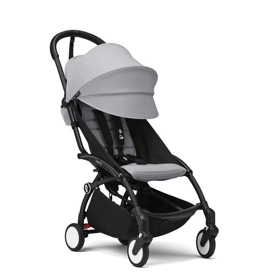 Stokke® YOYO³ Stroller From 6 Months - Stone on Black Frame