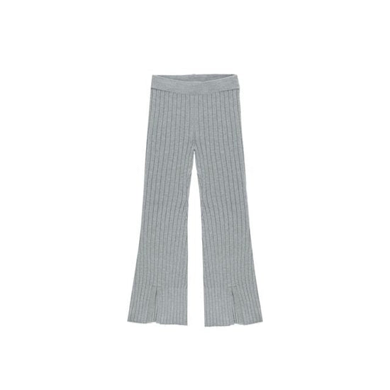 Flare Knit Pant - Dusty Blue