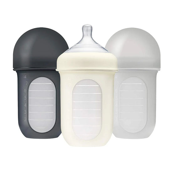 3-Pack NURSH Silicone Pouch 8oz. Bottle - Grey