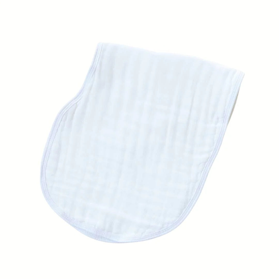 2-in-1 Burp Cloth Bib - White