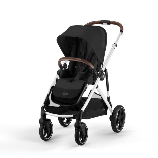 Gazelle S 2 Stroller - Moon Black & Silver Frame