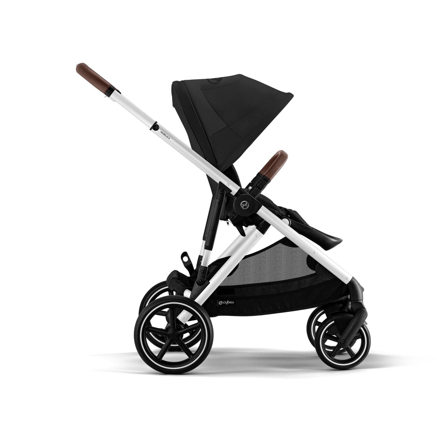 Gazelle S 2 Stroller - Moon Black & Silver Frame