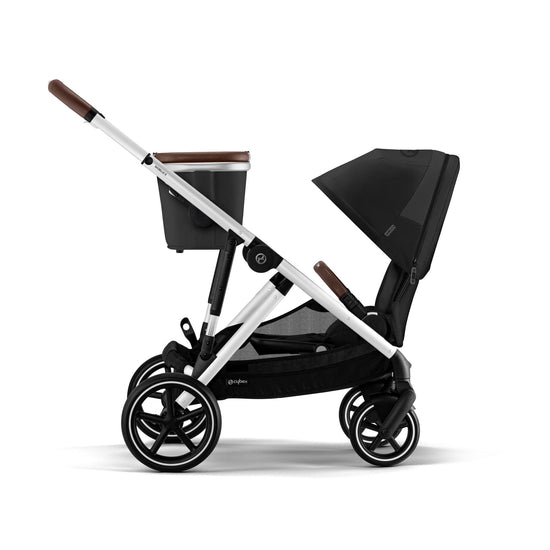 Gazelle S 2 Stroller - Moon Black & Silver Frame