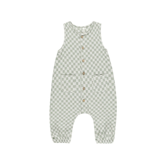 Woven Jumpsuit - Sage Check