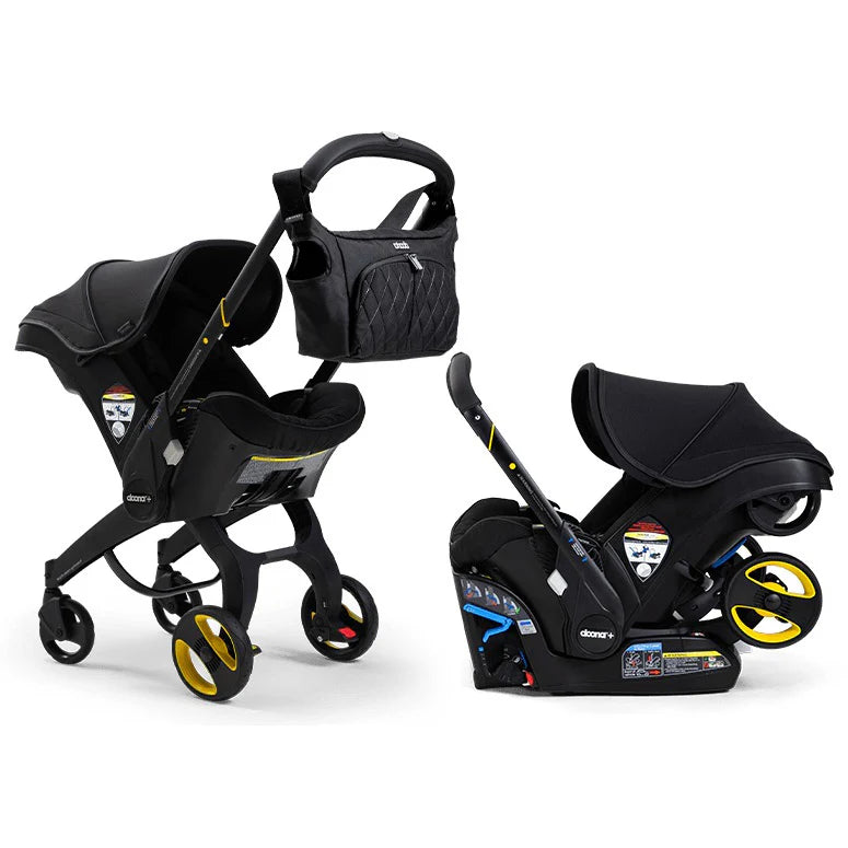 Infant Car Seat & Stroller with LATCH Base - Midnight Edition