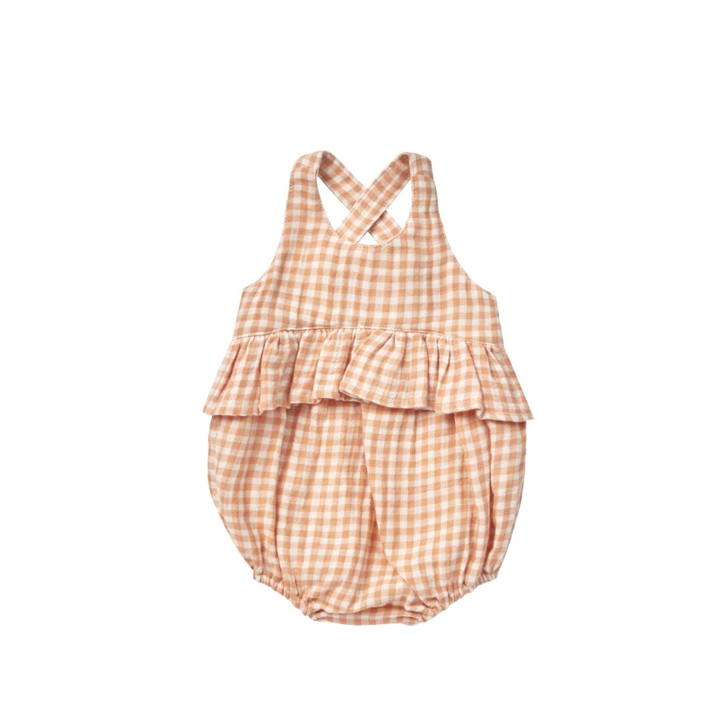 Penny Romper - Melon Gingham