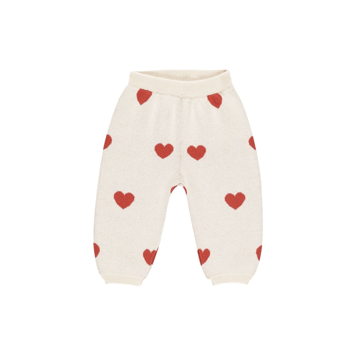 Heart Knit Pants - Ivory