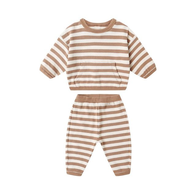 Waffle Slouch Set - Harvest Stripe