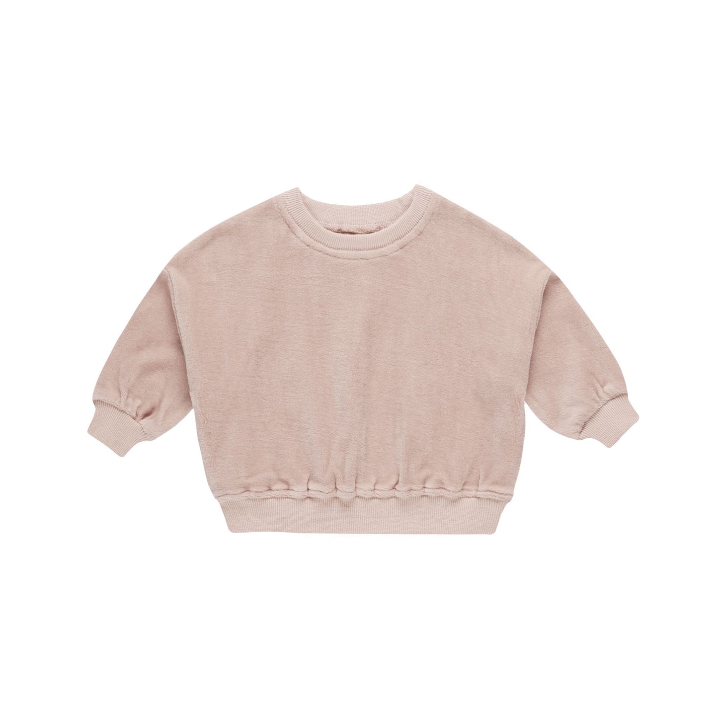 Velour Relaxed Sweatshirt - Blush