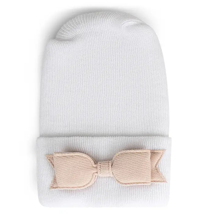 Hospital Hat - Linen Petal Bow